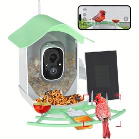 Smart Bird Feeder With Camera, AI Identify Bird Species & Solar Panel, Bird Watching Camera, Auto Capture Bird Video, Instant Bird Arrival Alert, Live